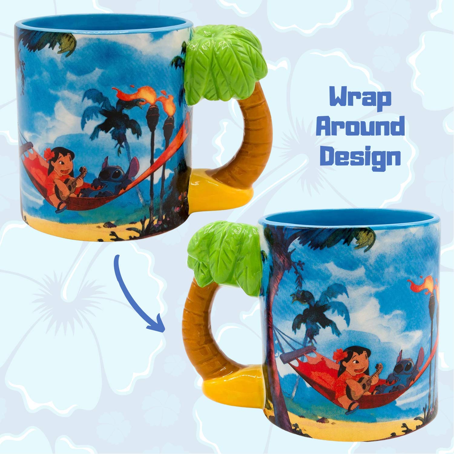 Lilo & Stitch Ceramic Coffee Mug with Sculpted Handle - 20oz Disney Collectible for Hot & Cold Drinks - Perfect for Home, Office, or Gift Giving