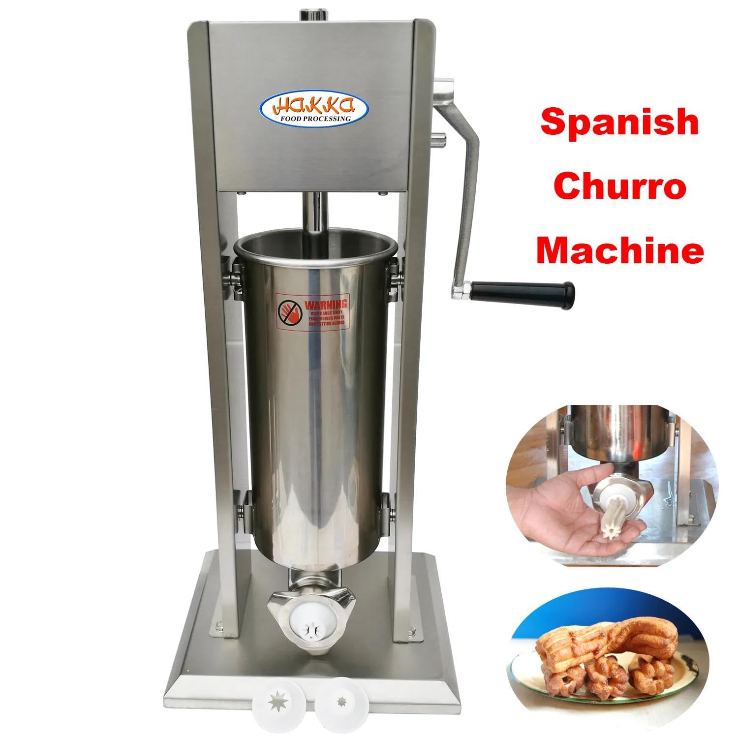 Premium Hakka Churro Maker Accessories Kit - Compatible with Sausage Stuffer & Spanish Churro Extruder Machines - Perfect for Home Bakeries, Food Trucks, and Commercial Kitchens