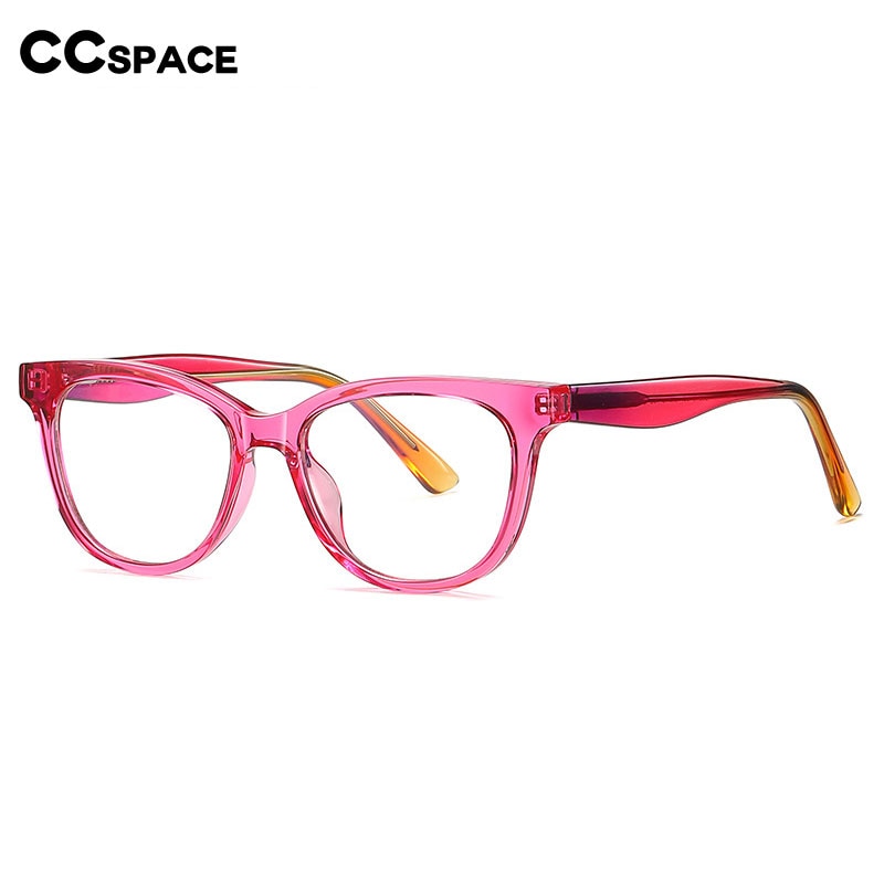 CCspace Youth's Unisex Full Rim Square TR90 Titanium Eyeglasses 54525 - Lightweight Durable Frames for School, Work & Everyday Wear