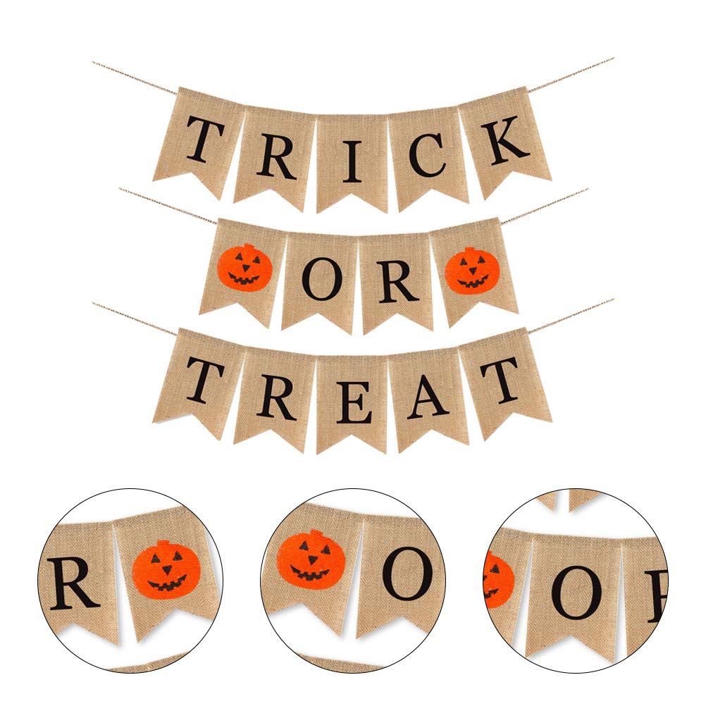 Halloween Swallowtail Bunting Flag - Decorative Pie Mabula Banner for Trick or Treat, Photo Props & Party Decorations | Perfect for Halloween Home Decor, Yard Displays & Spooky Party Backdrops