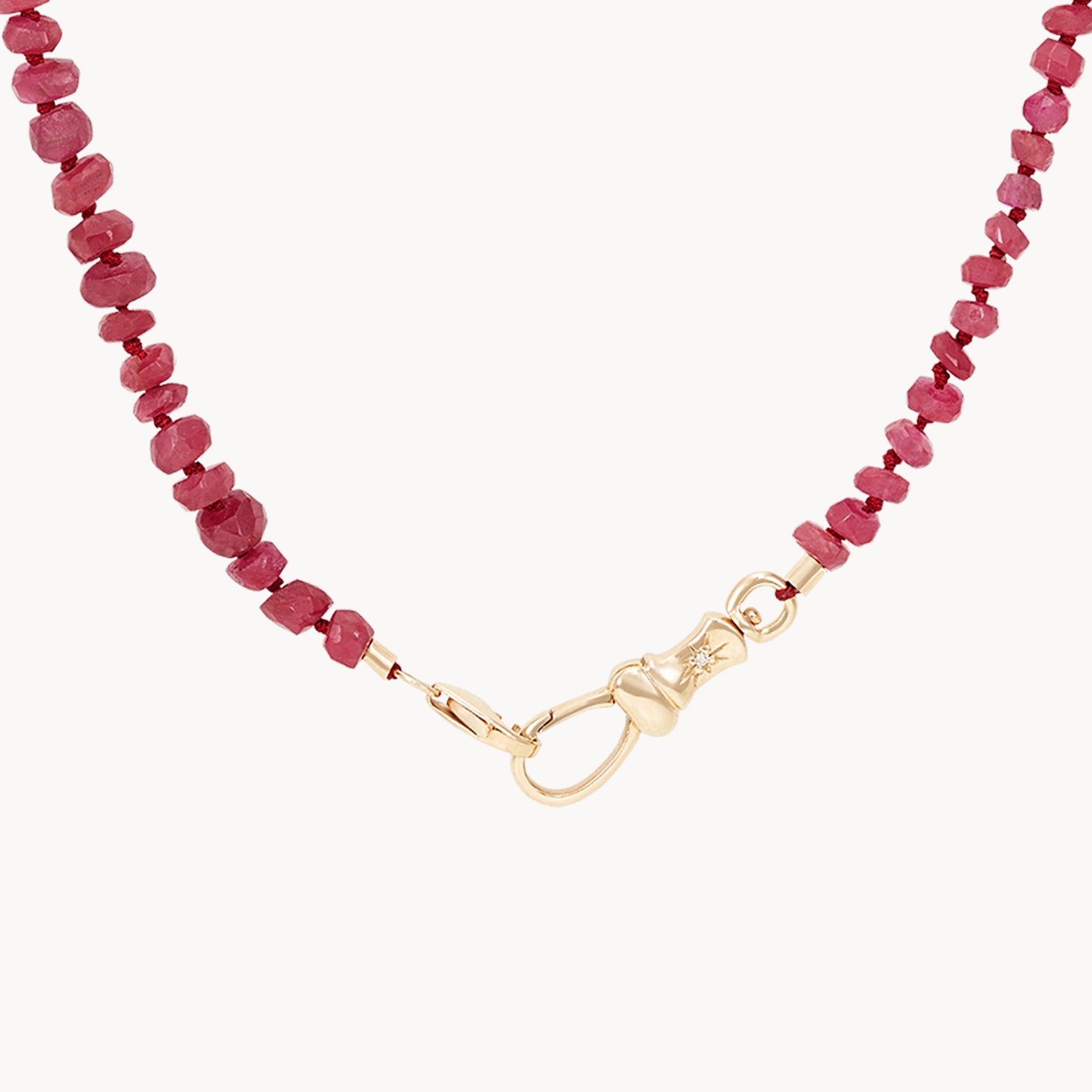 10K Yellow Gold Ruby Beaded Mood Necklace with Genuine Gemstones - Perfect for Gifting, Parties & Everyday Elegance