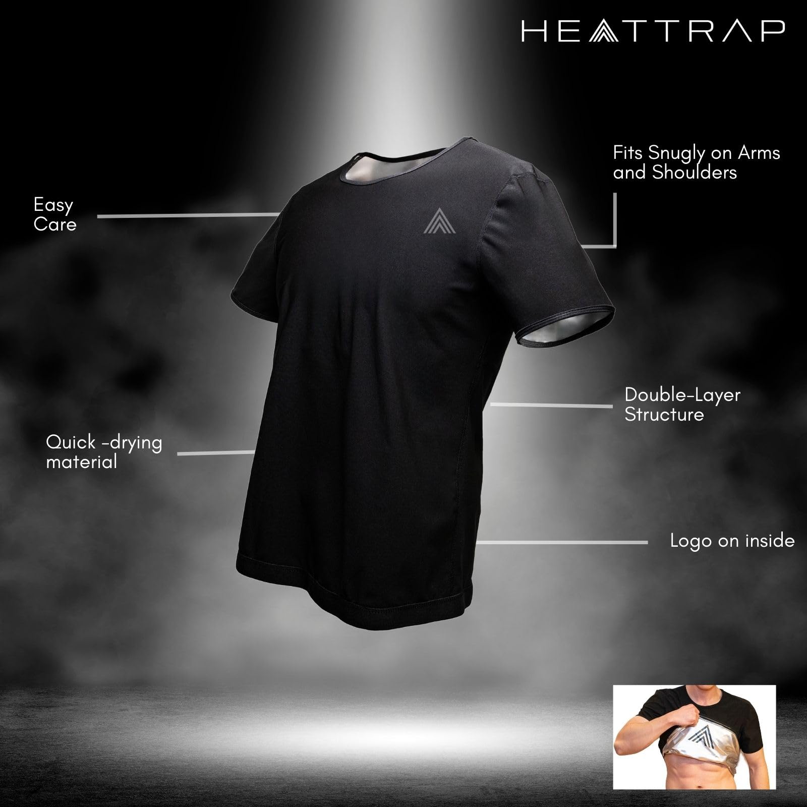 Men’s Sauna Suit Shirt - Heat Trapping Sweat Compression Vest for Weight Loss & Workout, Breathable Shapewear Top for Gym, Running & Fitness Training