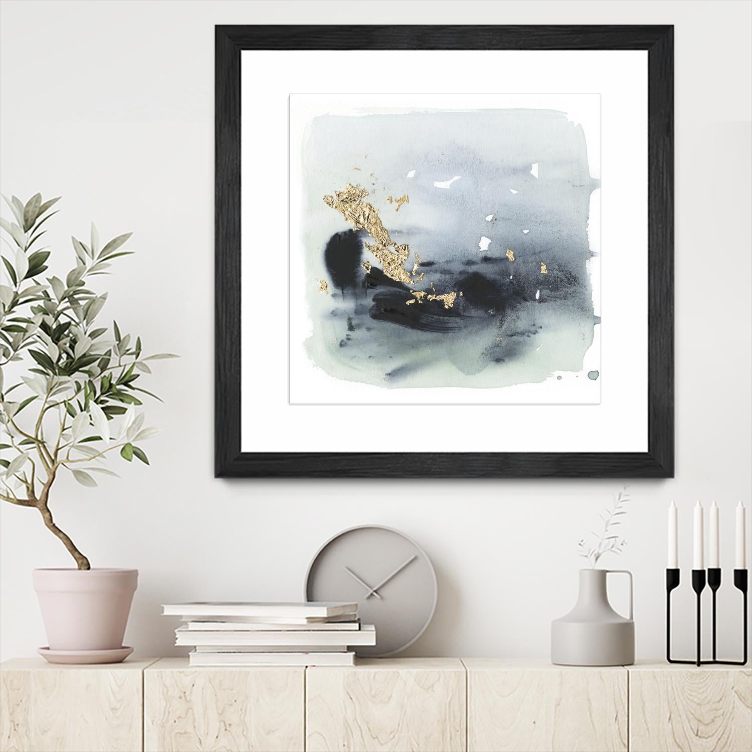 Cerulean & Gold II - Premium Home Decor Wall Art for Living Room, Bedroom & Office | Elegant Abstract Painting for Modern Interior Design