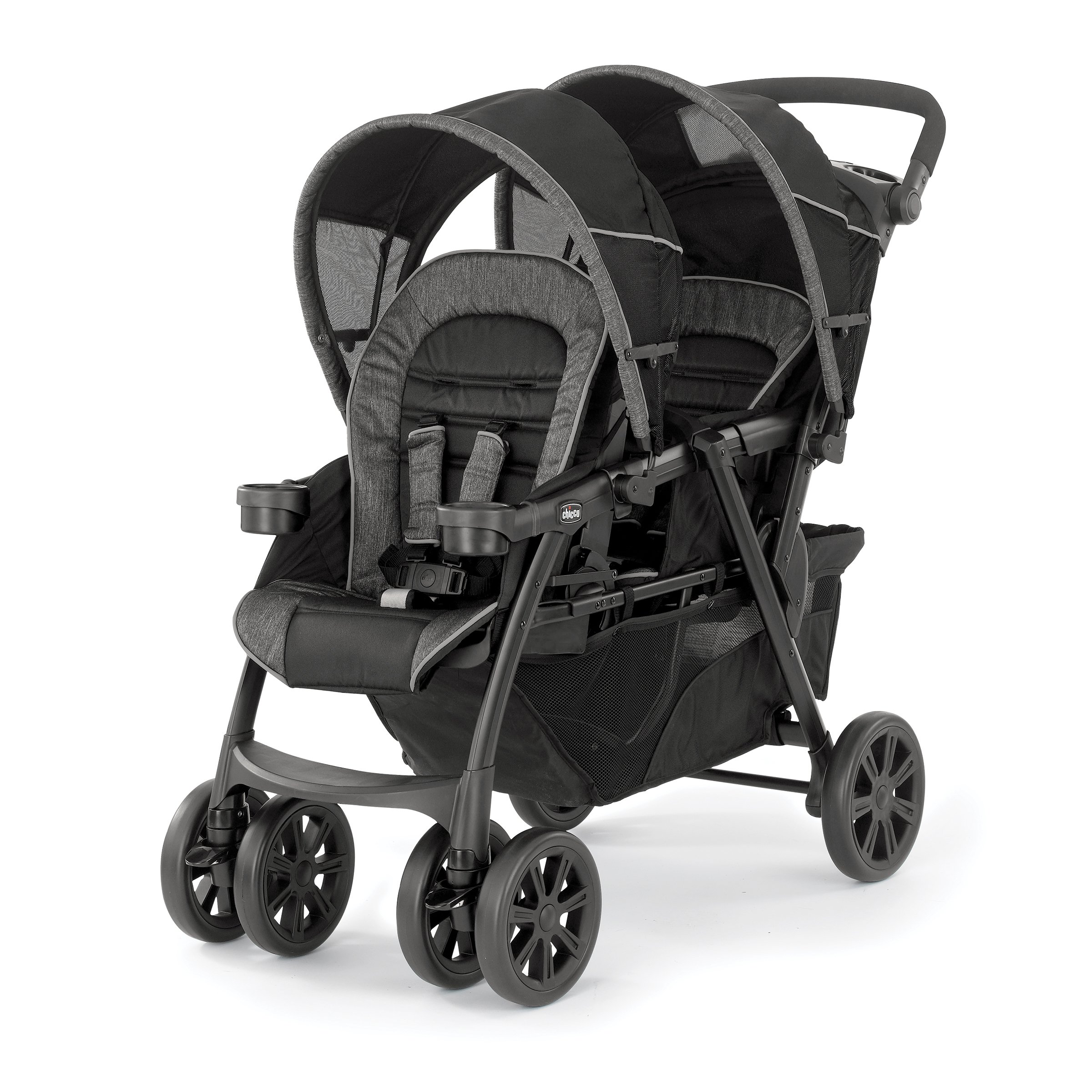 Chicco Cortina Together Double Stroller in Minerale - Lightweight Side-by-Side Baby Stroller for Twins - Perfect for Shopping, Travel & Outdoor Adventures