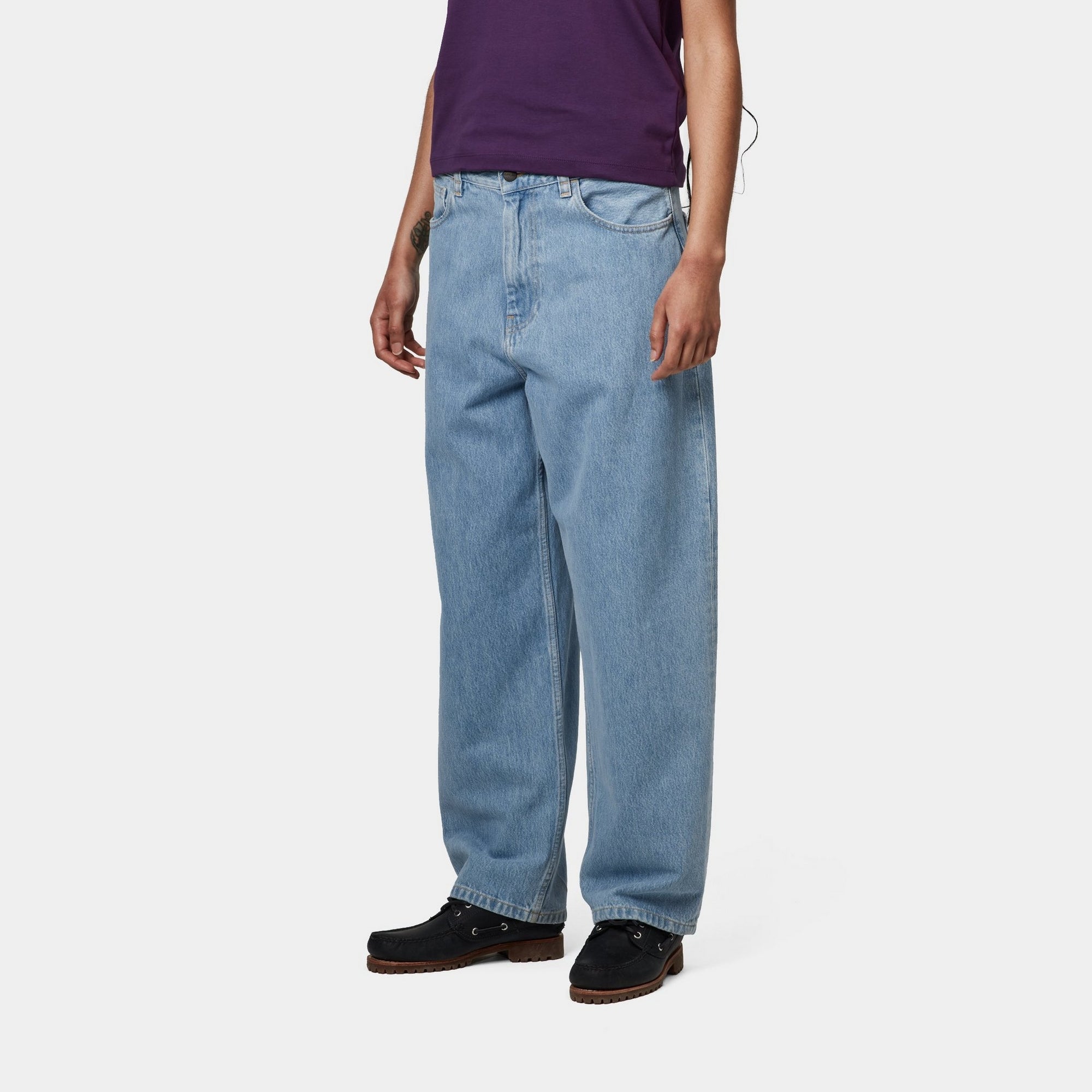 Brandon Women's Pants - Stone Bleached Blue Denim Jeans for Casual Wear & Everyday Comfort | Perfect for Work, Outings & Relaxing