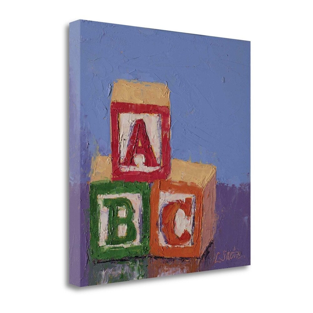 Blocks ABC by Leslie Seata - Premium Fine Art Giclee Print on Gallery Wrapped Canvas - Ready to Hang Wall Art for Living Room, Bedroom & Office Decor
