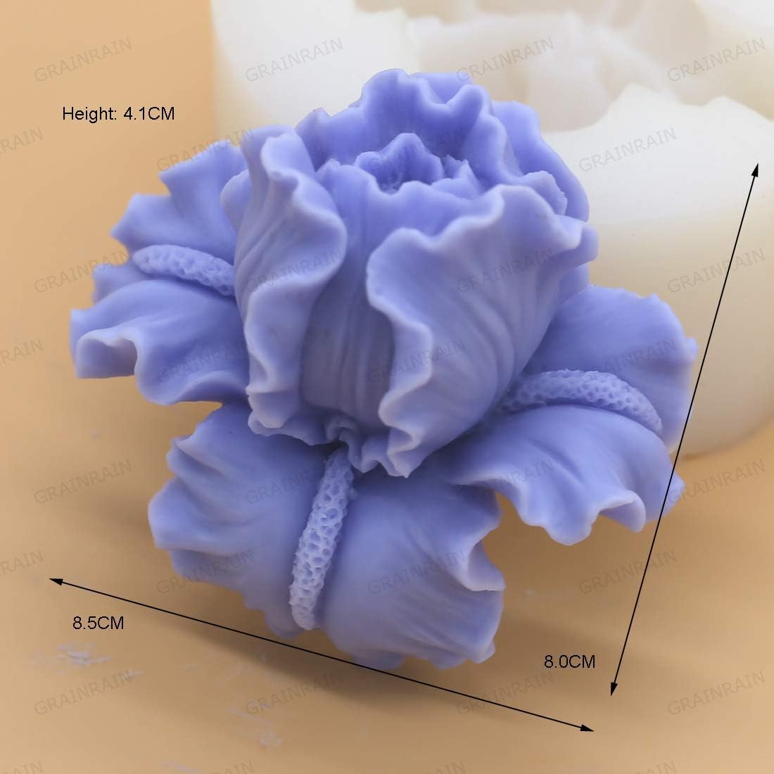 Premium Silicone Soap Molds for DIY Soap Making - 3D Flower Resin Molds for Handmade Crafts, Bath Bombs & Candle Making - Ideal for Home, Spa & Gift Projects (Set of 6)