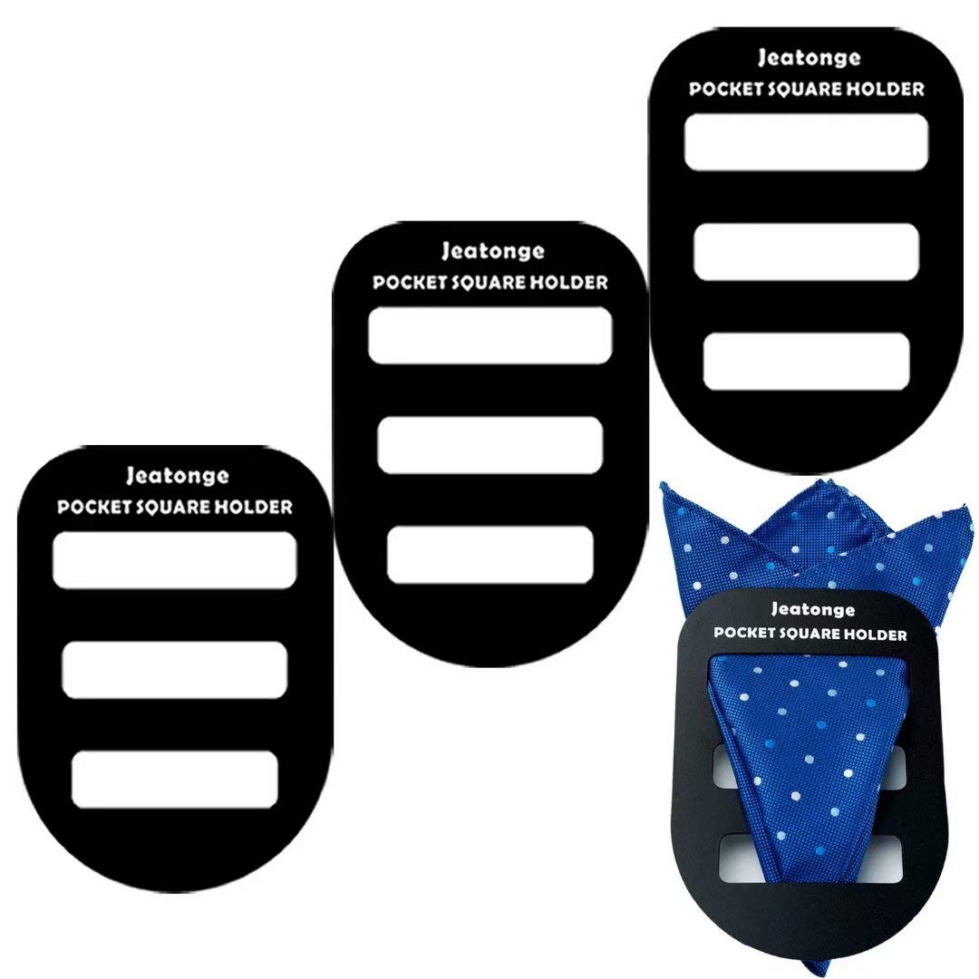 Premium Pocket Square Holder Organizer for Men - Prefolded Silk Pocket Squares & Storage Case - Perfect for Weddings, Business Meetings & Formal Events