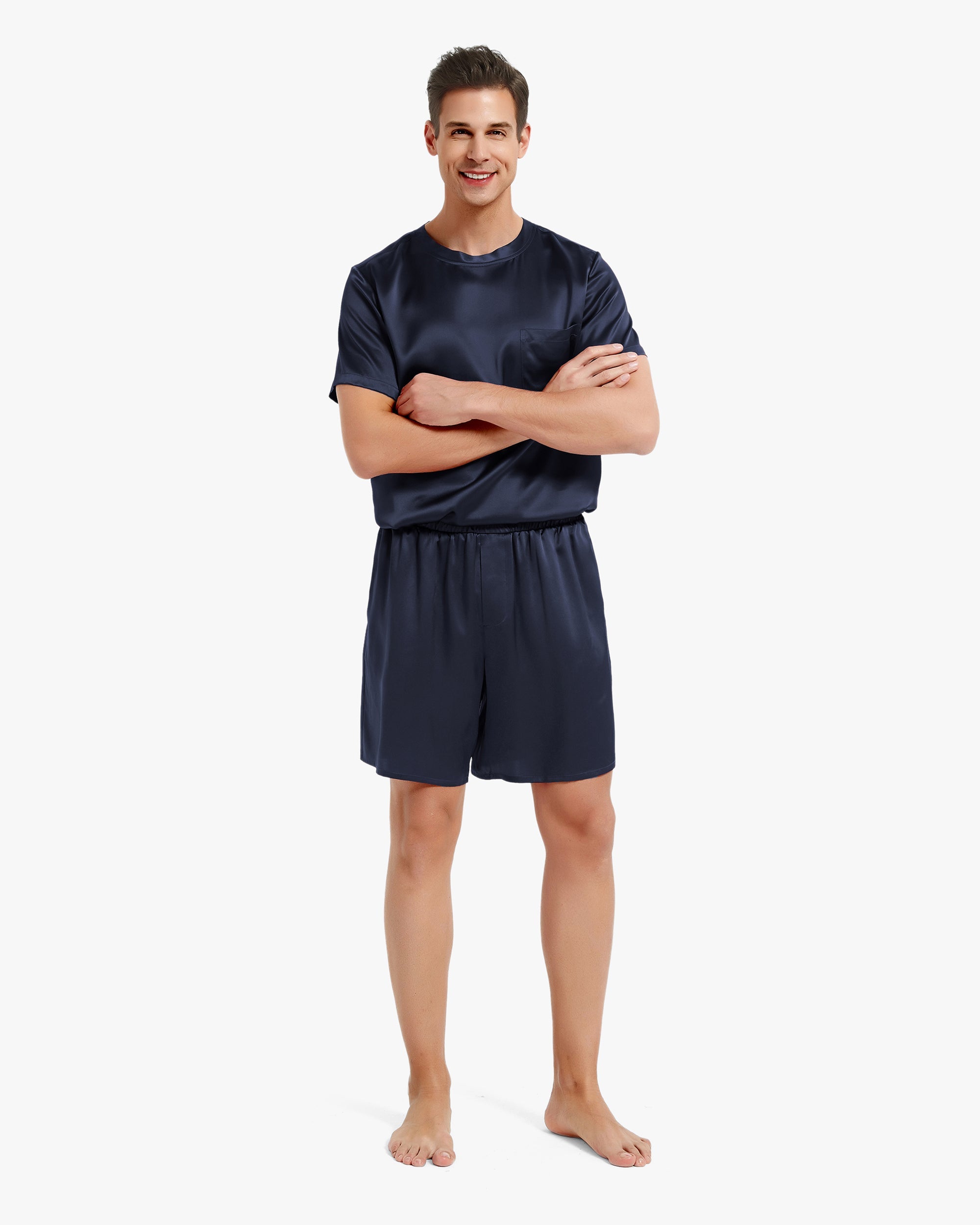 Silk Short Pajamas for Women - Soft & Breathable Sleepwear for Summer Nights - Perfect for Lounging, Travel & Relaxation at Home