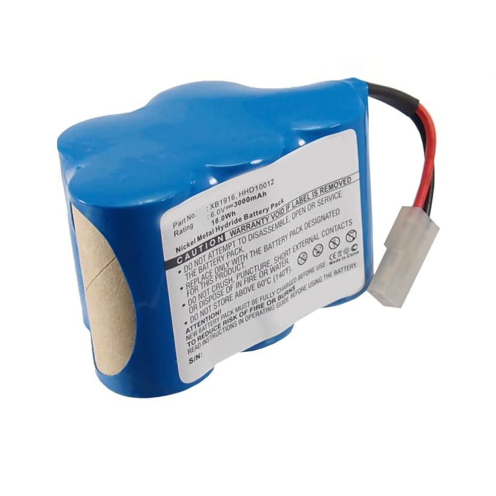 Synergy Digital 6V 3000mAh Ni-MH Replacement Battery for Shark XB1916 & Euro Pro HHD10012 Vacuum Cleaners | Ultra High Capacity | Perfect for Home Cleaning, Pet Hair Removal & Car Detailing