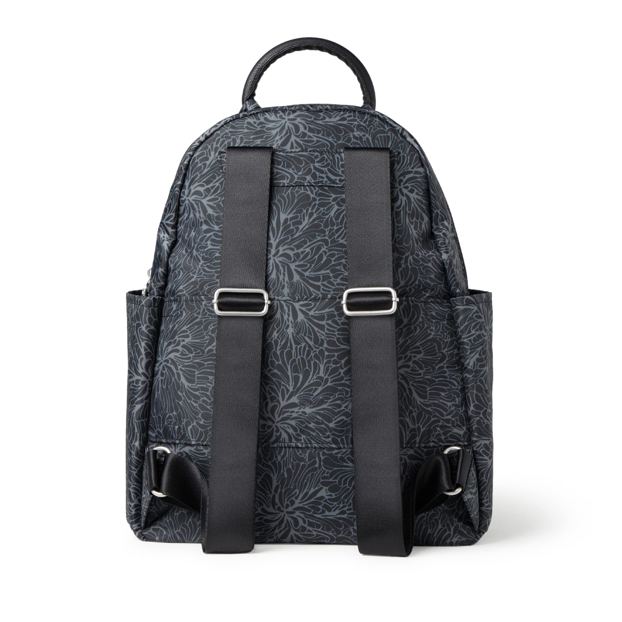 Baggallini Women's All Day Backpack - Lightweight Travel Laptop Backpack with Multiple Pockets, Midnight Blossom Print, One Size Fits All - Perfect for Work, Commuting & Weekend Getaways