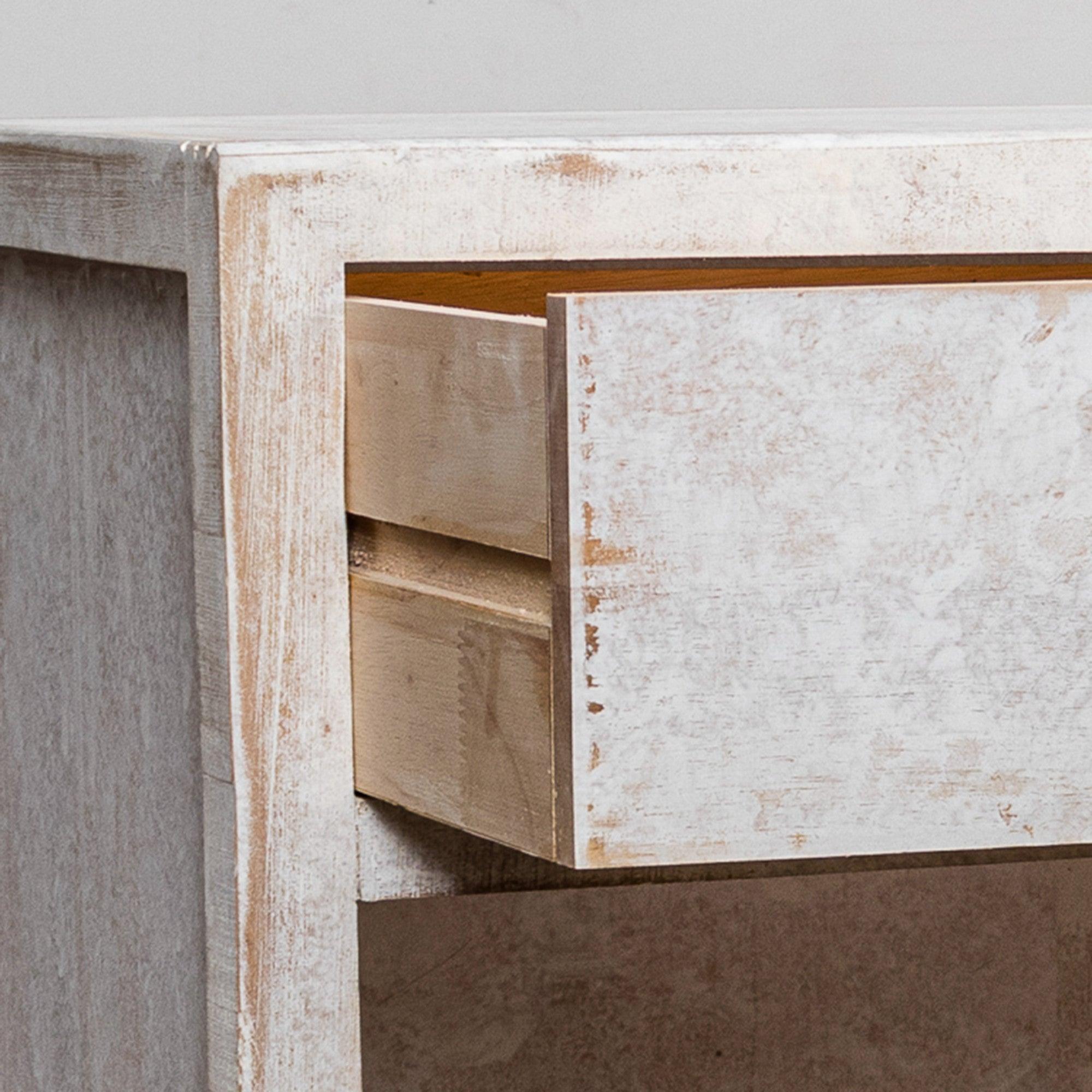 Modern White Solid Wood Nightstand with 1 Drawer - Classic Bedside Table for Bedroom, Living Room & Office - Stylish Storage & Decor