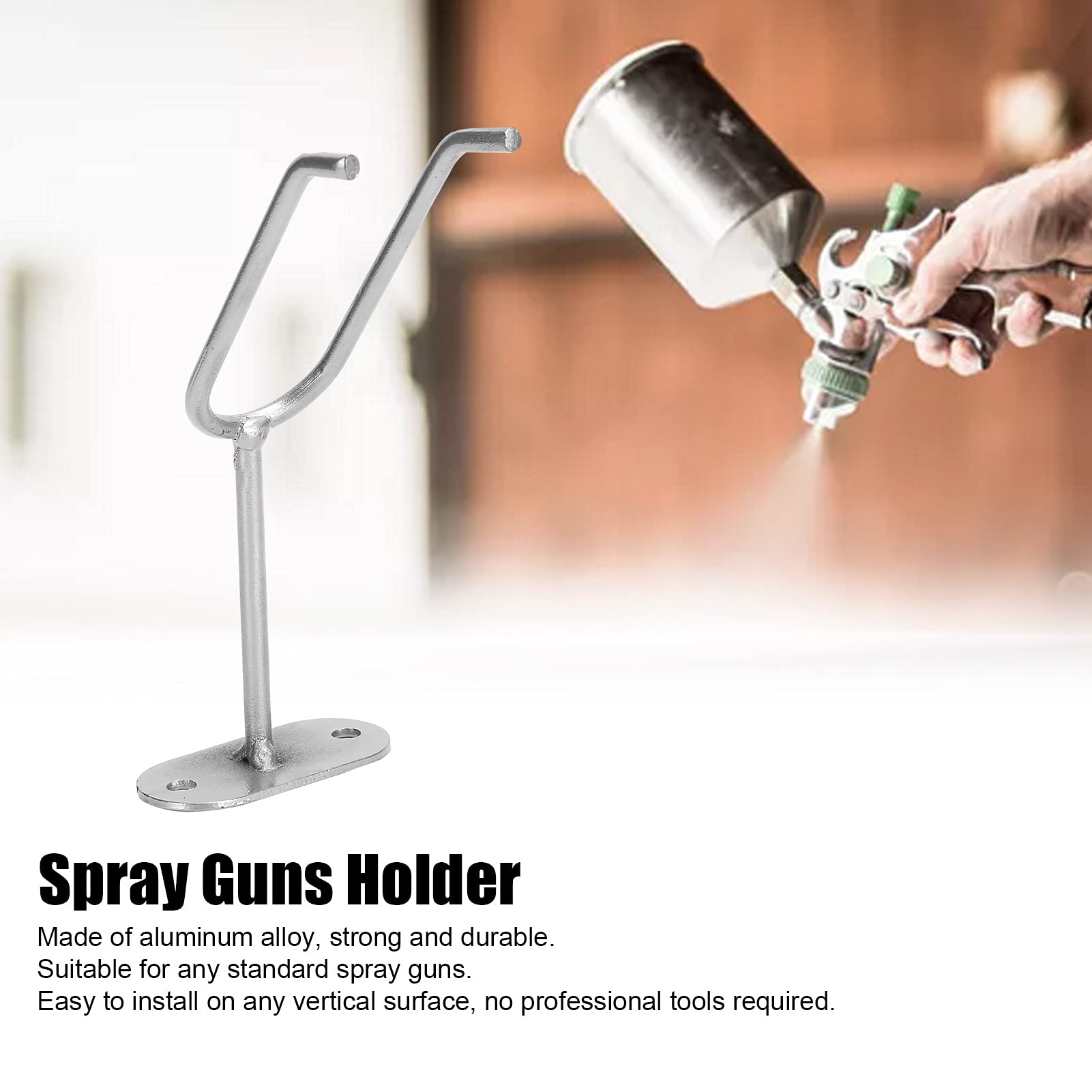 Professional Wall Mount Spray Gun Holder - Heavy Duty Paint Spray Gun Bracket for Secure Storage - Perfect for Auto Body Shops, DIY Painting & Home Workshops