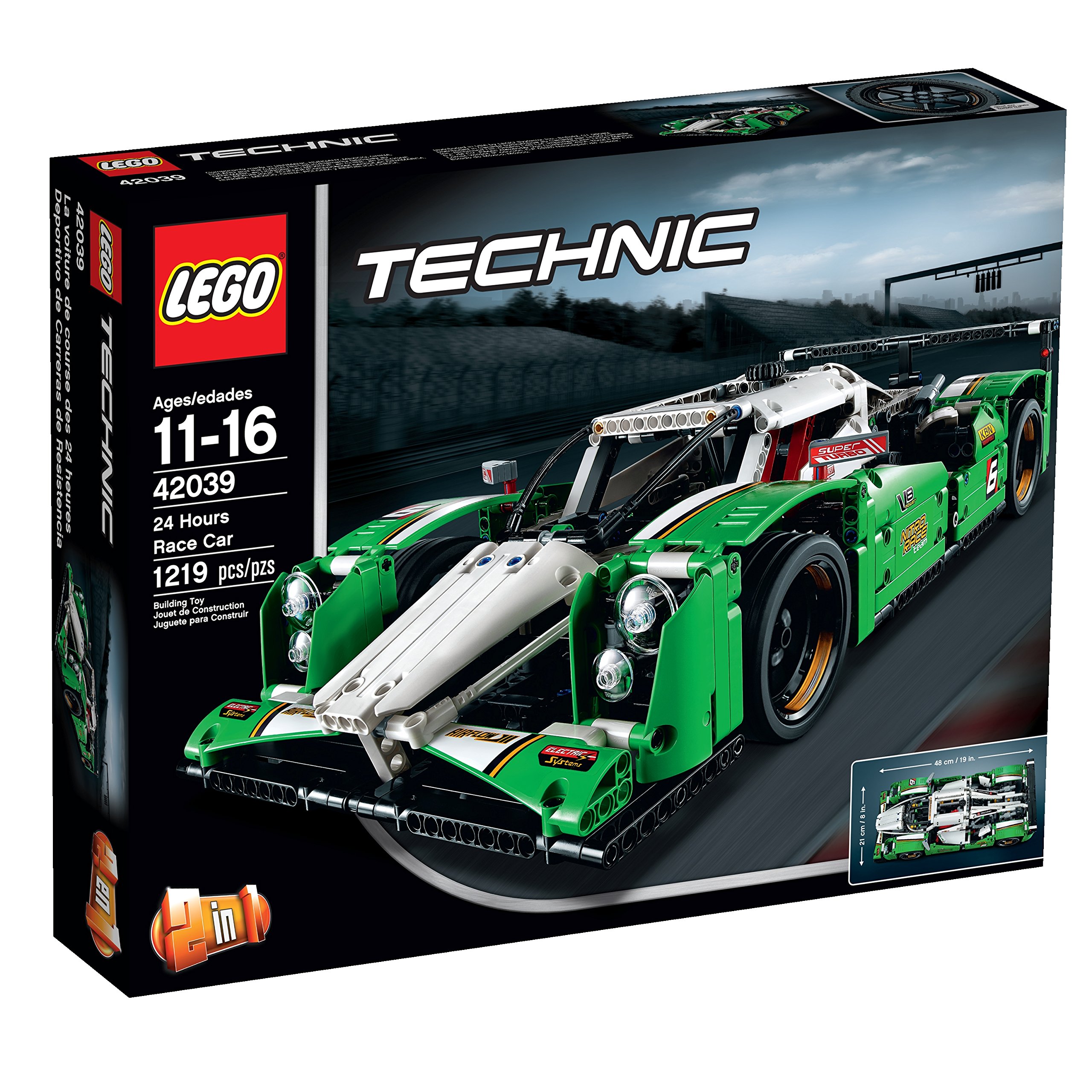 LEGO Technic 24 Hours Race Car Building Set - 42039 Model Kit for Adults & Kids - STEM Educational Toy for Racing Enthusiasts - Perfect for Birthday Gifts & Collector's Display