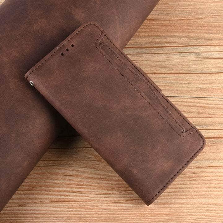 Samsung Galaxy S23 Ultra Leather Case with Removable Card Holder - Premium Protective Cover for Everyday Use & Travel