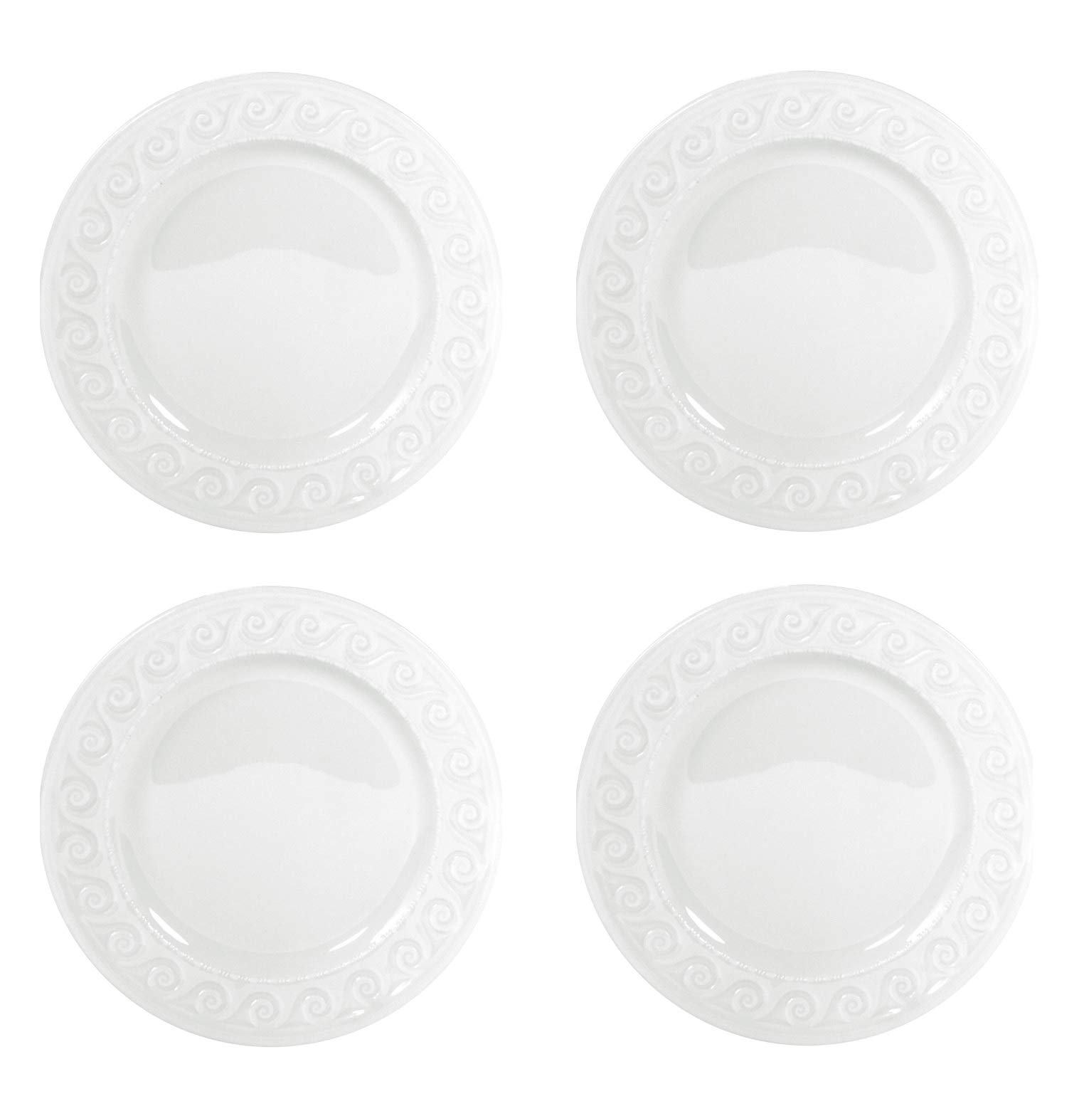 Bernardaud Louvre 4-Piece Bread and Butter Plate Set #0542-3 - Elegant Dinnerware for Fine Dining & Tea Parties