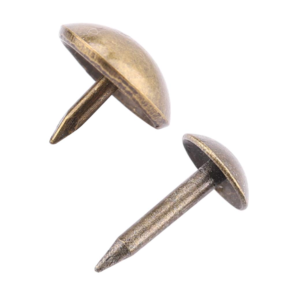 Aqur2020 100PCS Heavy Duty Iron Staples - Thickened Glossy Small Bubble Nails for Furniture, Drum, Wooden Door Fastening - Perfect for Upholstery, Carpentry & DIY Home Projects (Size 1#)
