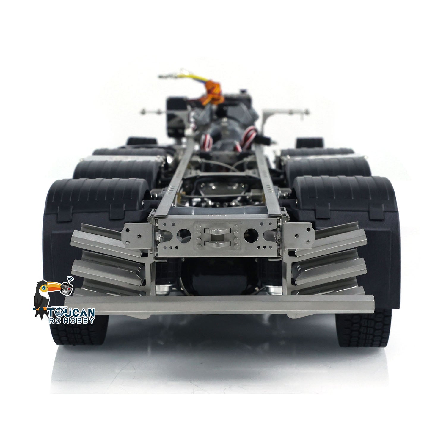 1/14 Scale Metal 8x8 Chassis for 770S JX F1650 Crane RC Trucks & Electric Cars - with Light/Sound System & 3-Speed Transmission - DIY Model Kit for RC Enthusiasts - Perfect for Off-Road Crawling and Heavy-Duty Simulation