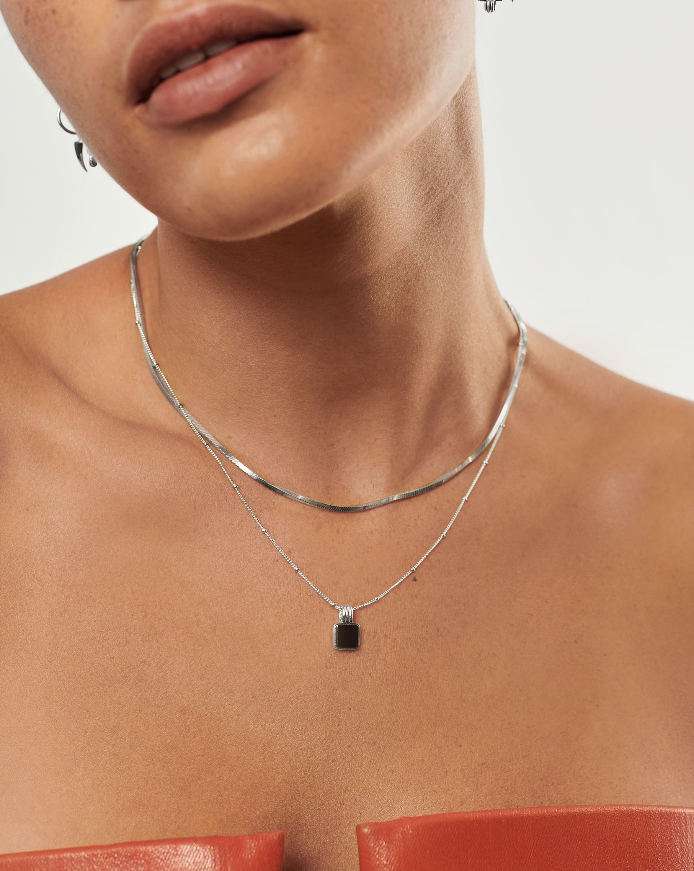 Lucy Williams Black Onyx Necklace Set - Elegant Women's Jewelry Gift for Birthday, Anniversary & Special Occasions | Perfect for Evening Parties, Weddings & Date Nights