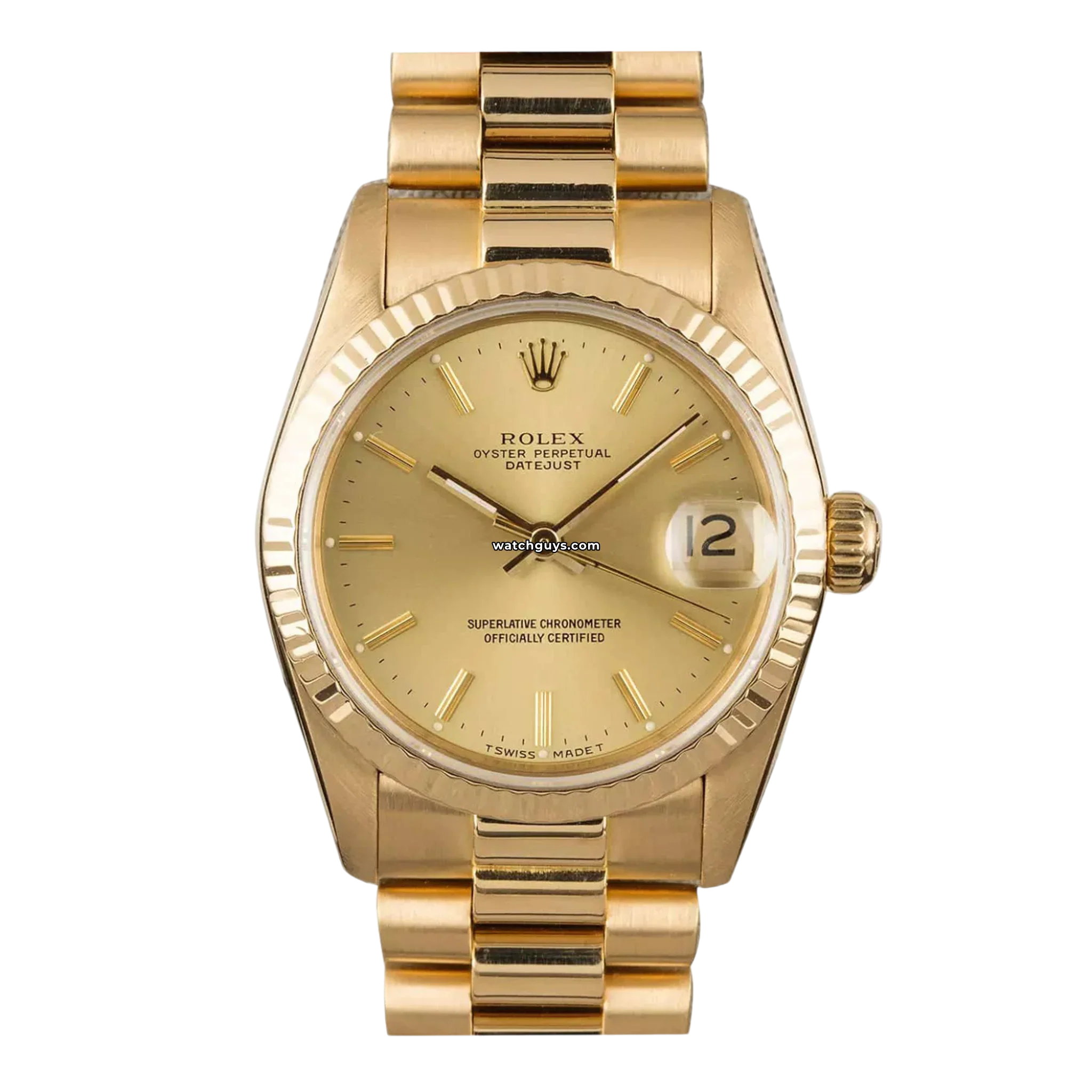 Rolex Datejust 68278 Men's Watch - 18K Yellow Gold & Stainless Steel, Champagne Dial, President Bracelet - Luxury Dress Watch for Business & Formal Occasions