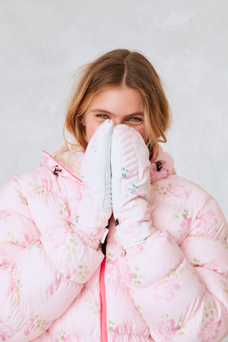 Bogner x LoveShackFancy Pia Thermal Insulated Mittens - Winter Gloves for Women, Waterproof & Windproof Ski Gloves - Perfect for Skiing, Snowboarding & Cold Weather Outdoor Activities
