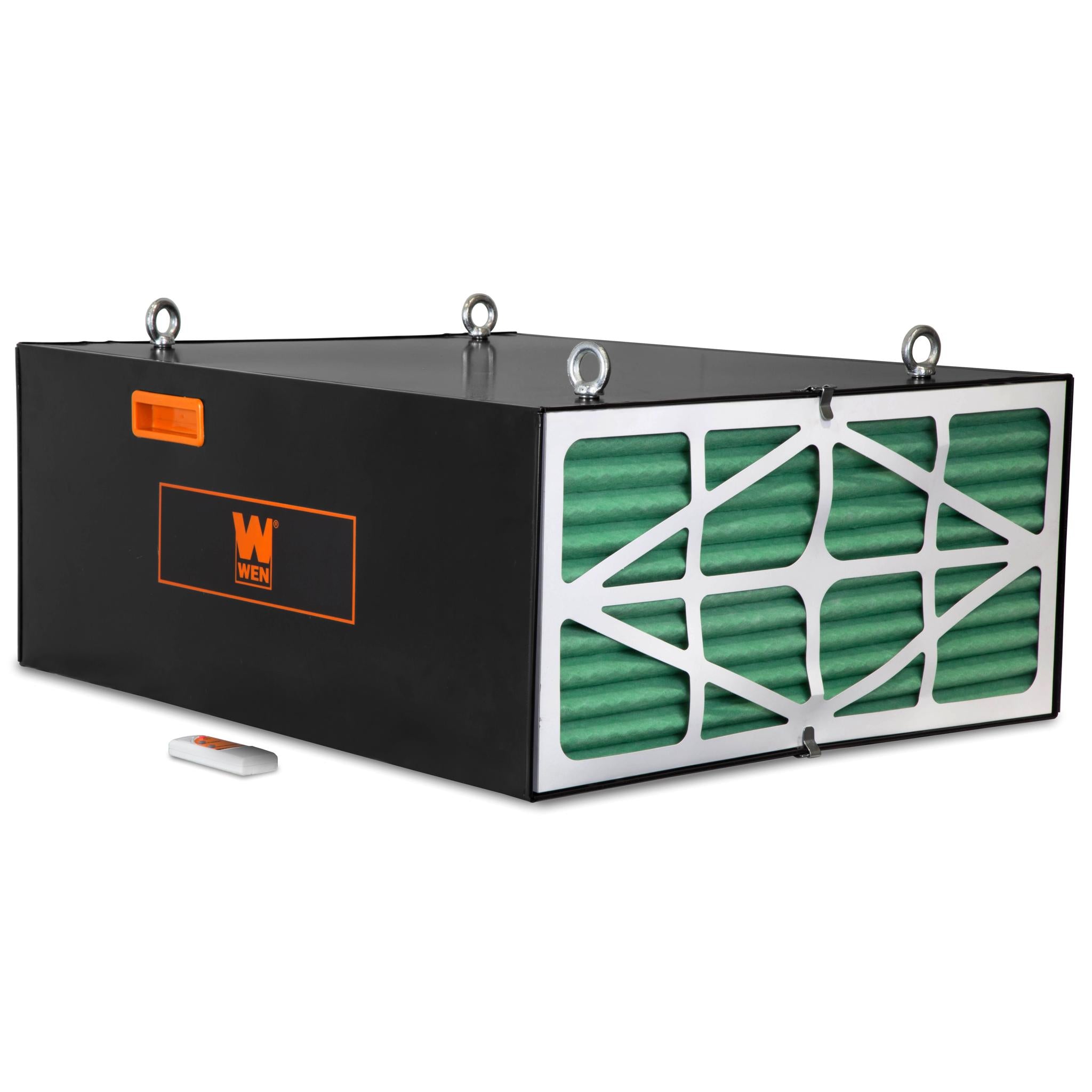 WEN AF1270 4.2 Amp 3-Speed Remote Controlled Air Filtration System - 750/950/1270 CFM Industrial Dust Collector for Woodworking, Metalworking & Workshop Air Purification