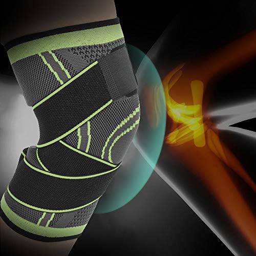 Warm Winter Knee Pads for Sports & Outdoor Training - Durable Thermal Kneepad for Running, Skiing, Hiking (Green, XXL) - Perfect for Cold Weather Workouts & Winter Activities