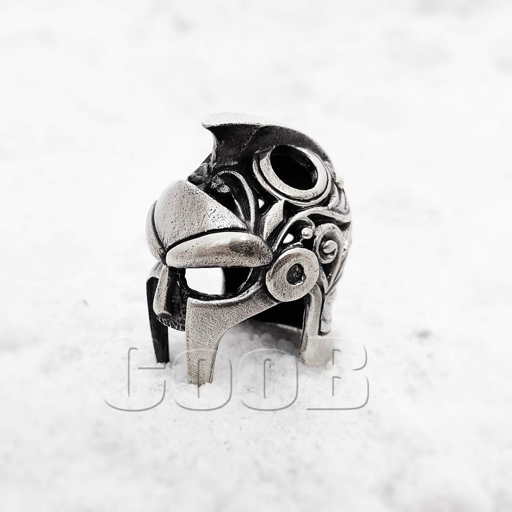 EDC Paracord Bead - Gladiator Helmet Charm for Knife Lanyards & Survival Gear