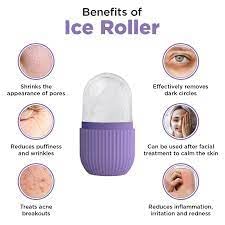 Ice Face Roller & Silicone Facial Cube for Dark Circle Removal | Cooling Neck Massager & Beauty Skin Care Tool | Perfect for Morning Routine & Post-Workout Relaxation