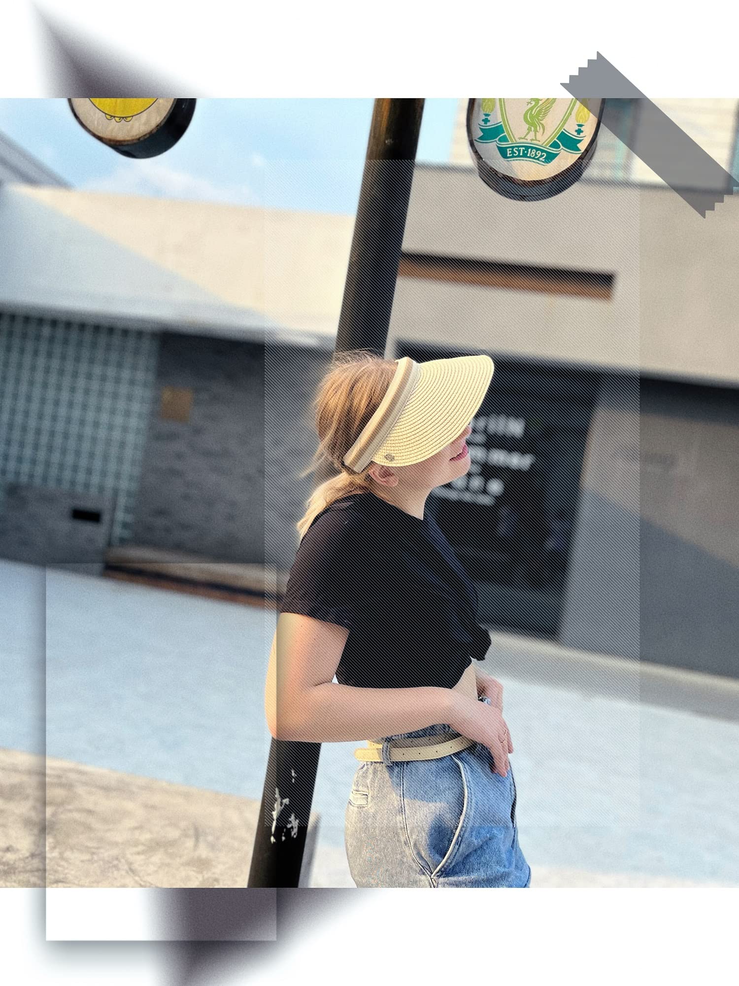 Stylish Unisex Straw Sports Visor Hat for Women & Men - Perfect for Tennis, Golf, and Outdoor Sun Protection