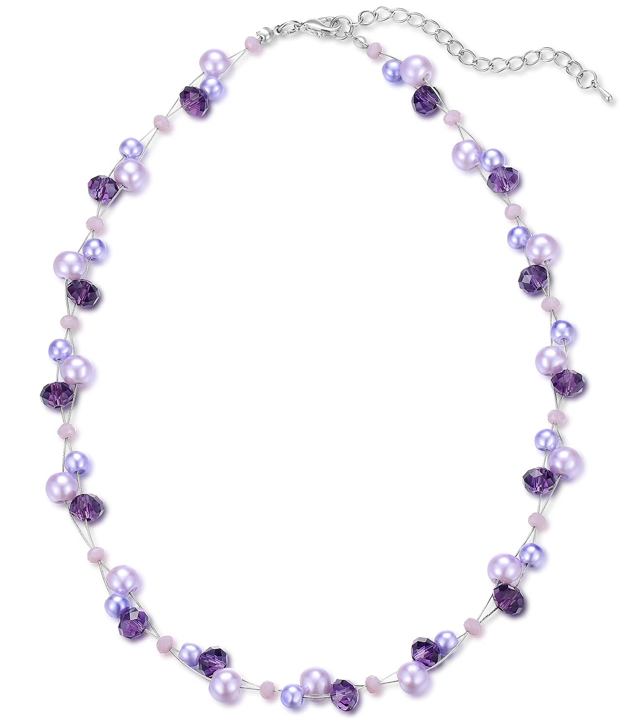 Turquoise Beaded Necklace for Women - Elegant Pearl & Crystal Bead Fashion Jewelry | Perfect Birthday Gift, Anniversary Present & Everyday Accessory for Casual & Formal Occasions