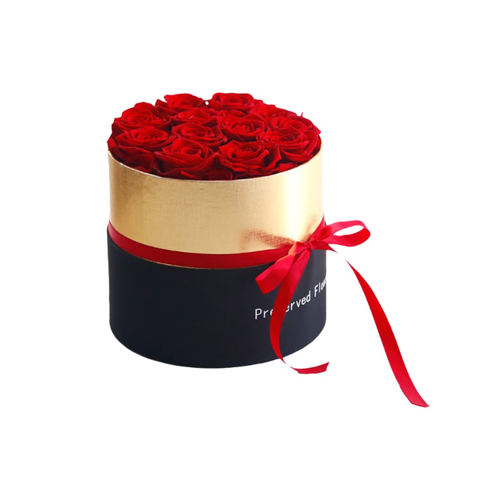 YINAN Eternal Rose Gift Box - Real Preserved Roses Lasting 5+ Years, Luxury Valentine's Day Gift for Women, Men, Mom - Anniversary, Birthday, Wedding Present - Perfect for Home Decor & Romantic Occasions