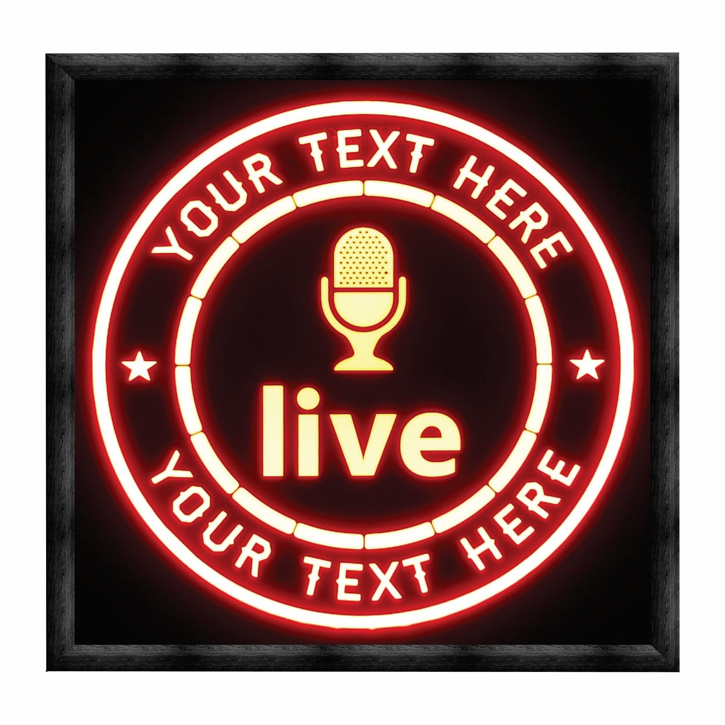 Custom LED Live Stream Sign - Personalized Beer & Microphone Light-Up Wall Art for Gamers, Streamers & Podcasters - Non-Neon Gaming Room Decor - Perfect for Twitch, YouTube & Recording Studios - On Air Sign for Content Creators