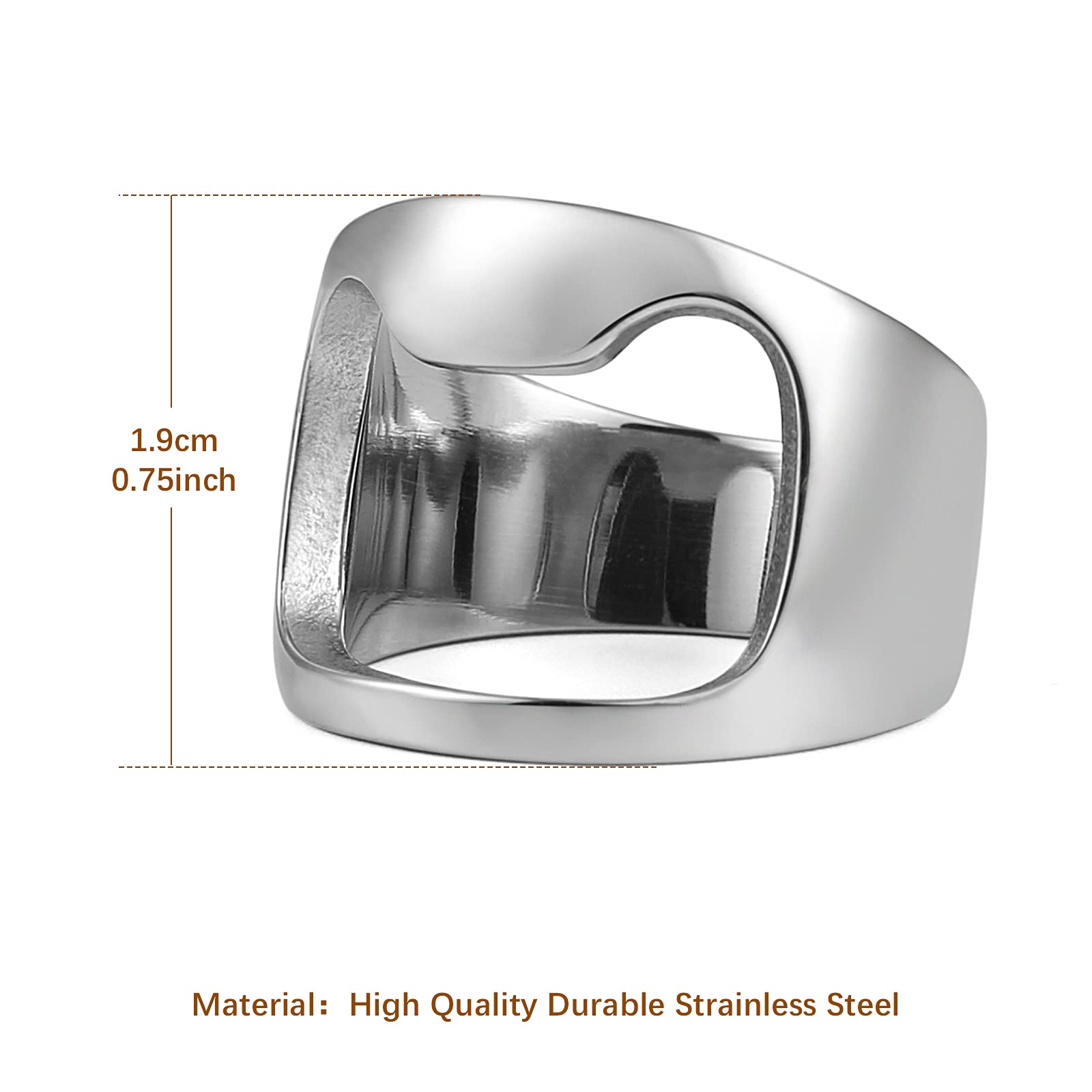 HZMAN Premium Stainless Steel Bottle Opener Ring - Polished Bar Accessory for Beer, Soda & Home Brewing - Perfect for Parties, Camping & Kitchen Use