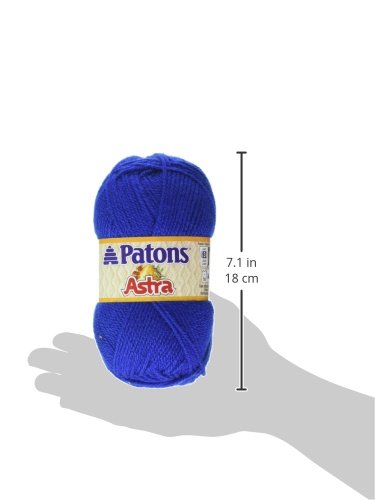 Patons ASTRA Yarn - 1.75 oz (50g) Electric Blue Acrylic Knitting & Crochet Yarn for Scarves, Hats, and DIY Crafts