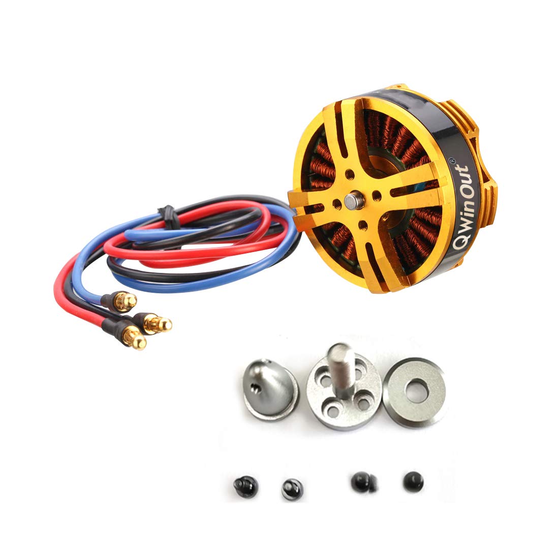 QWinOut 3-6S 380KV 4108 Brushless Motor for DIY Drones - 2080g Thrust, Compatible with 4/6/8-Axis Plant Protection UAVs (6-Pack) - Ideal for Agricultural Spraying, Aerial Photography & FPV Racing