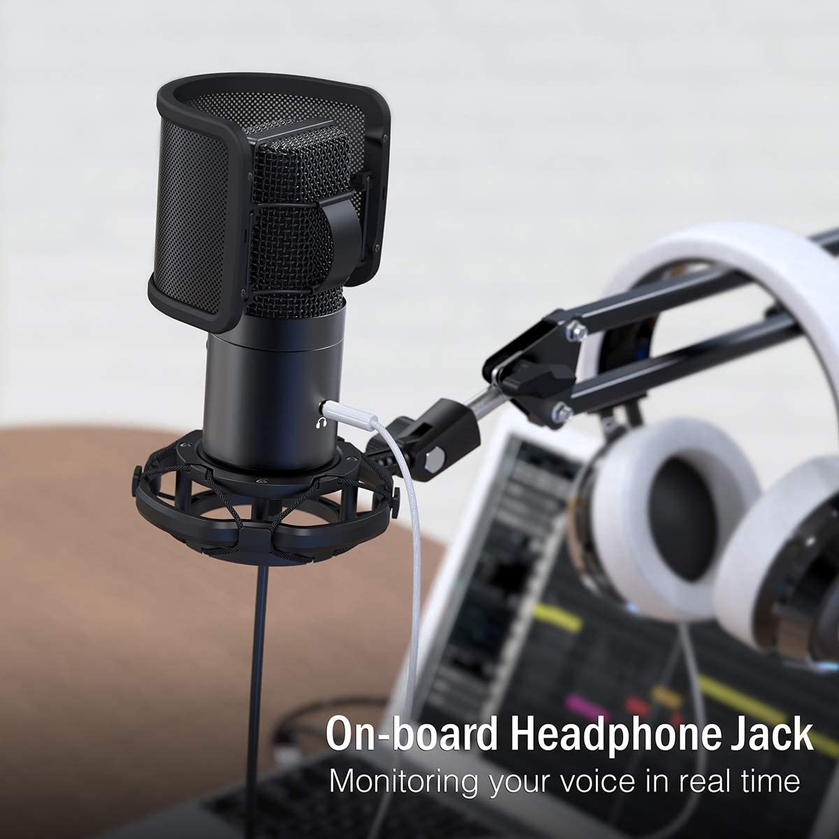 Fifine T683 USB C Microphone - Professional Cardioid Condenser Mic for Podcasting, Streaming, Gaming & Recording - Plug & Play USB-C Connectivity for PC, Mac & Laptop - Perfect for Home Studio, YouTube & Voiceovers