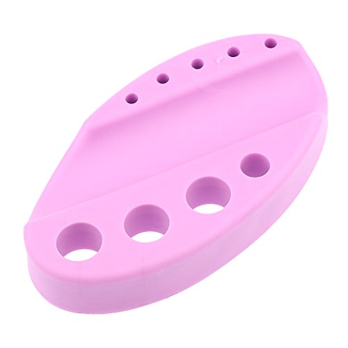 Permanent Makeup Silicone Pigment Pen Holder - Purple Tattoo Ink Cup Cap Stand for Microblading & Cosmetic Tattooing | Salon & Artist Organization Tool