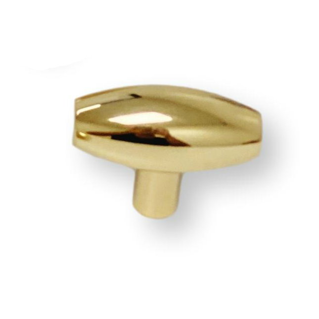 Lew's Hardware Polished Brass Cabinet Knob - Barrel Series 40 (105mm) - Vintage Style Drawer Pulls for Kitchen Cabinets, Dressers & Furniture Hardware
