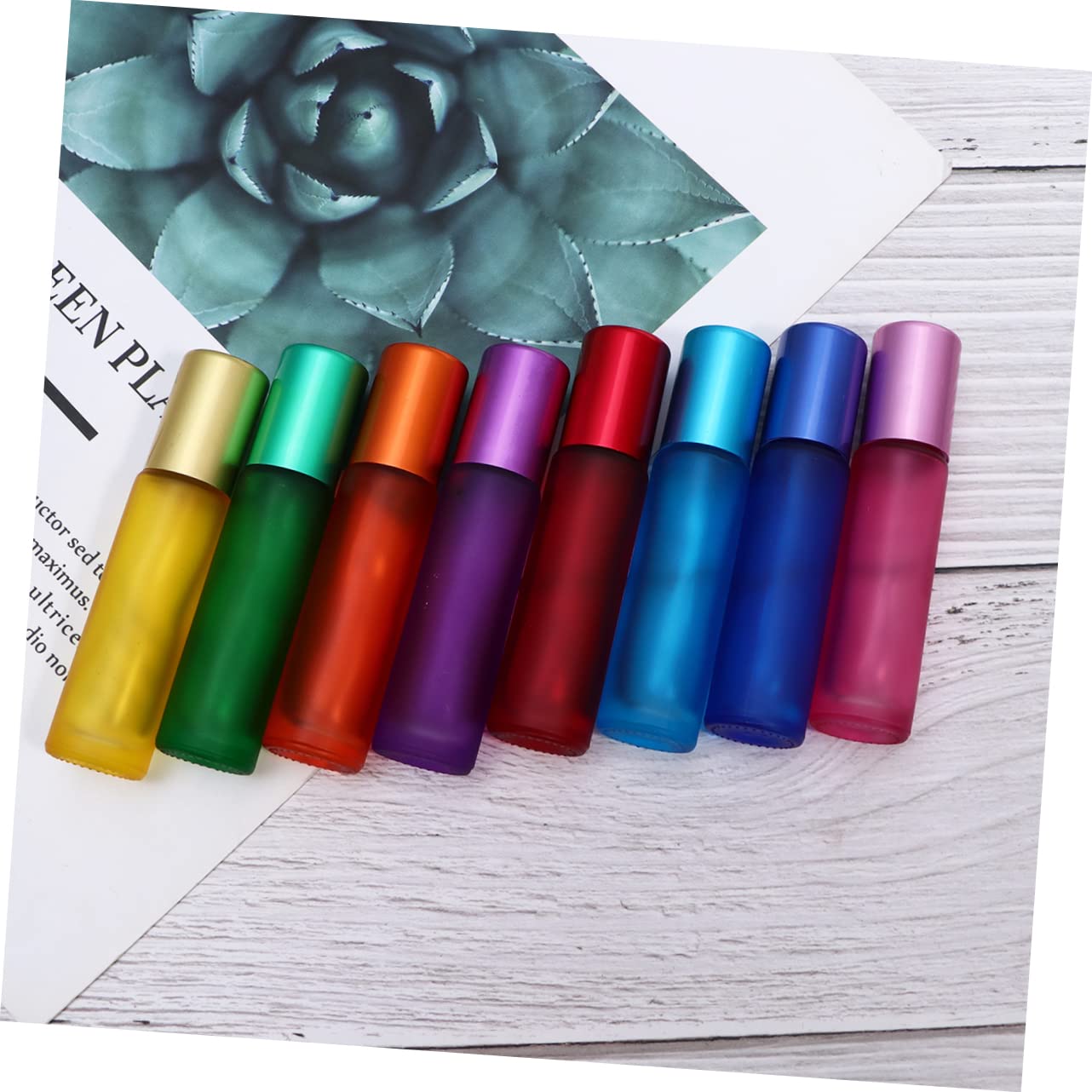 Mobestech 8-Piece Travel Bottle Set - 10ml Empty Roller Bottles with Glass Steel Beads for Toiletries & Essential Oils - Leak-Proof Compact Storage - Perfect for Air Travel, Gym, Camping & Daily Use