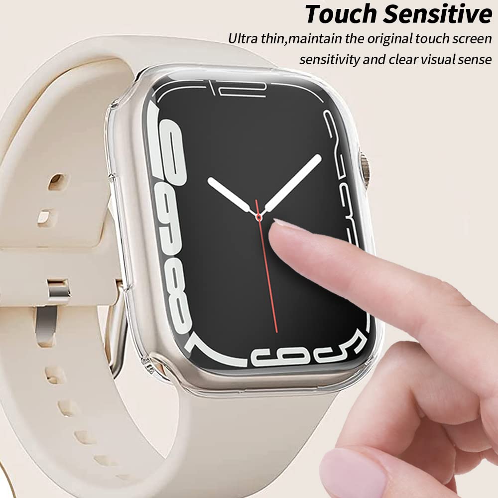 HANKN 41mm Screen Protector Case for Apple Watch 7/8/9 - Soft TPU Shockproof Cover for Daily Use & Sports
