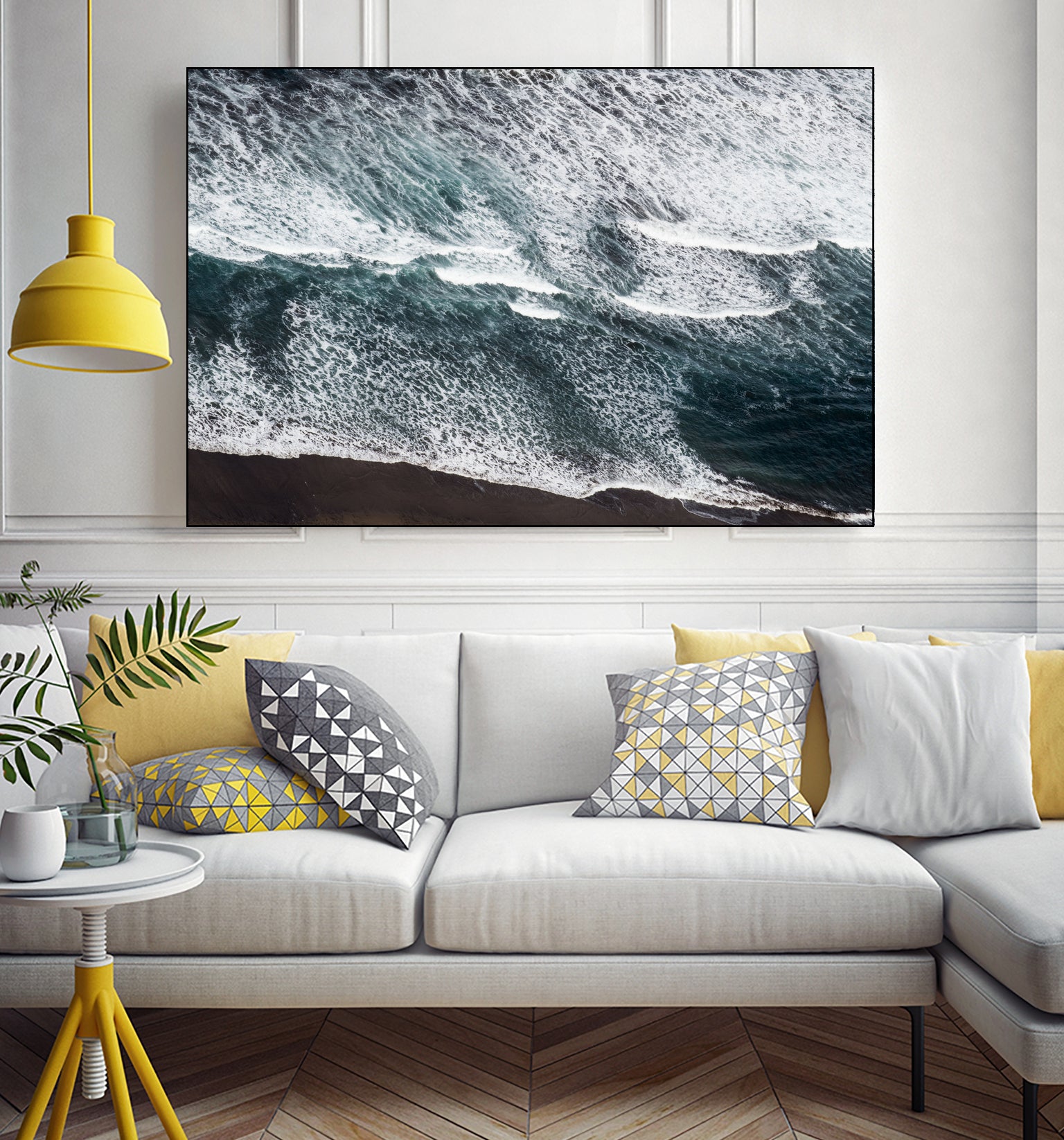 Stunning Aerial View of Atlantic Ocean - High-Resolution Wall Art for Home & Office Decor | Perfect for Living Rooms, Bedrooms, and Coastal-Themed Spaces