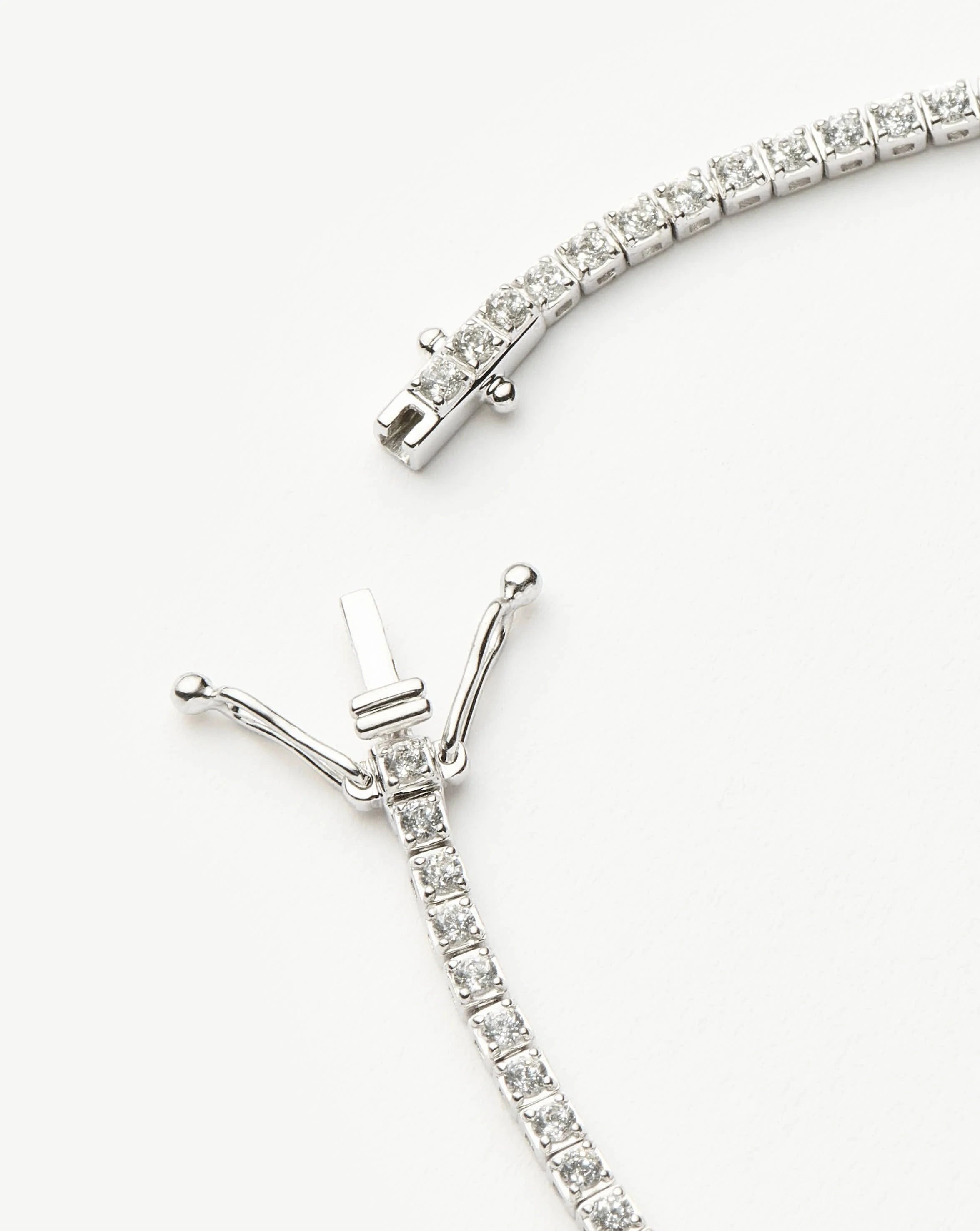 14K Solid White Gold Lab Grown Diamond Tennis Bracelet for Women | Size L | Elegant Jewelry Gift for Anniversary, Wedding & Special Occasions