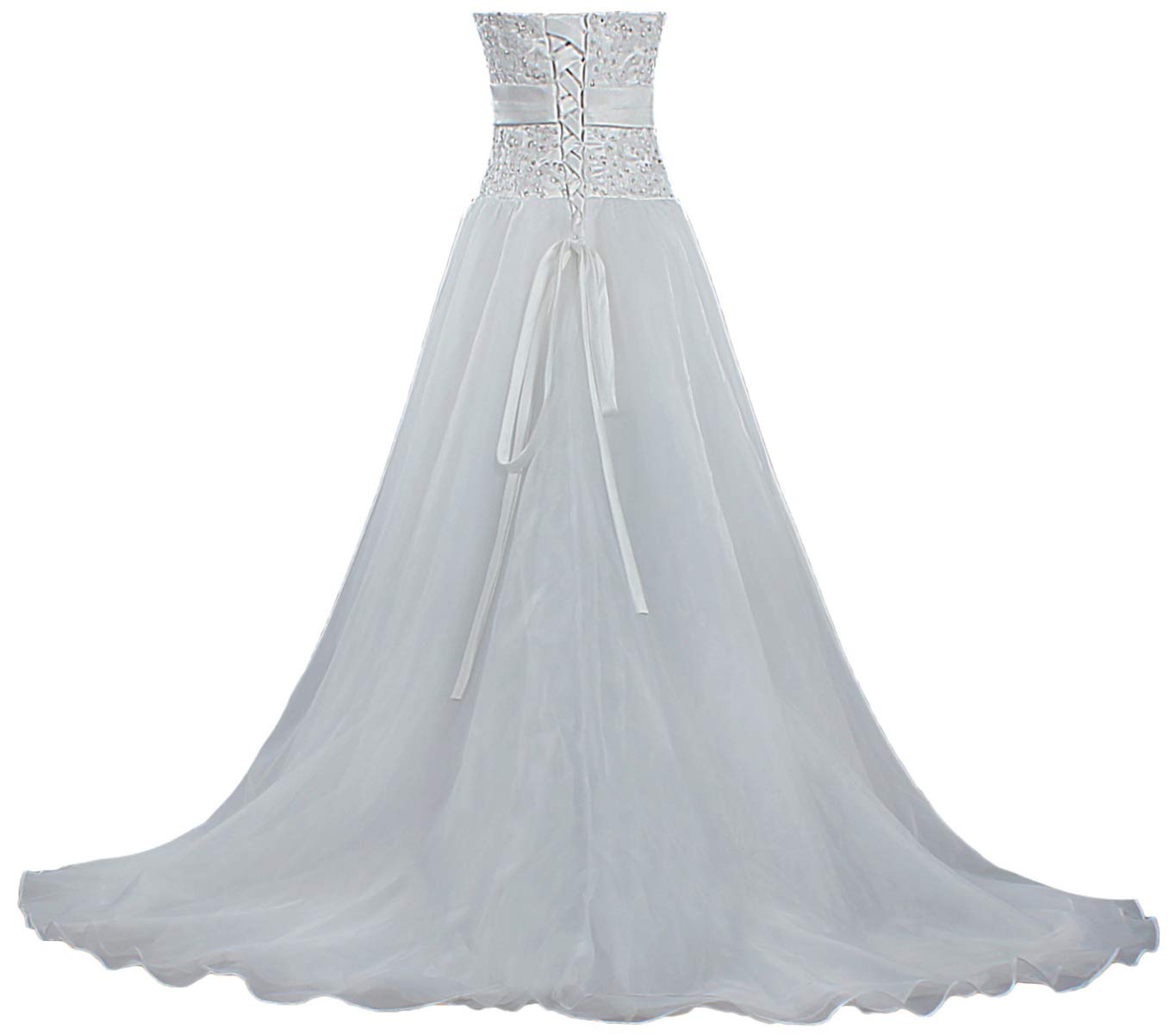 Elegant Organza High-Low Wedding Dress for Women – Perfect for Bridal, Casual, and Beach Weddings