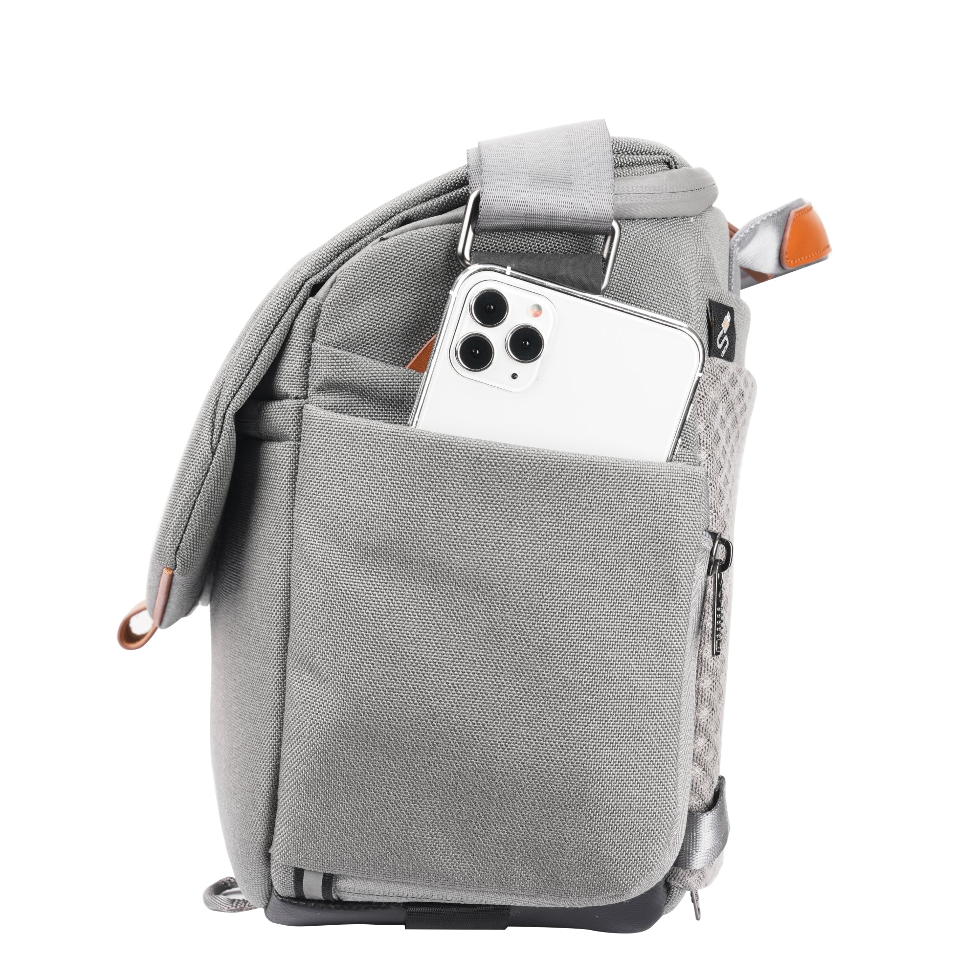 VEO CITY S36 Camera Shoulder Bag with Pouch - Gray | Waterproof DSLR Camera Case for Travel & Outdoor Photography | Perfect for Hiking, Vacations & Professional Shoots