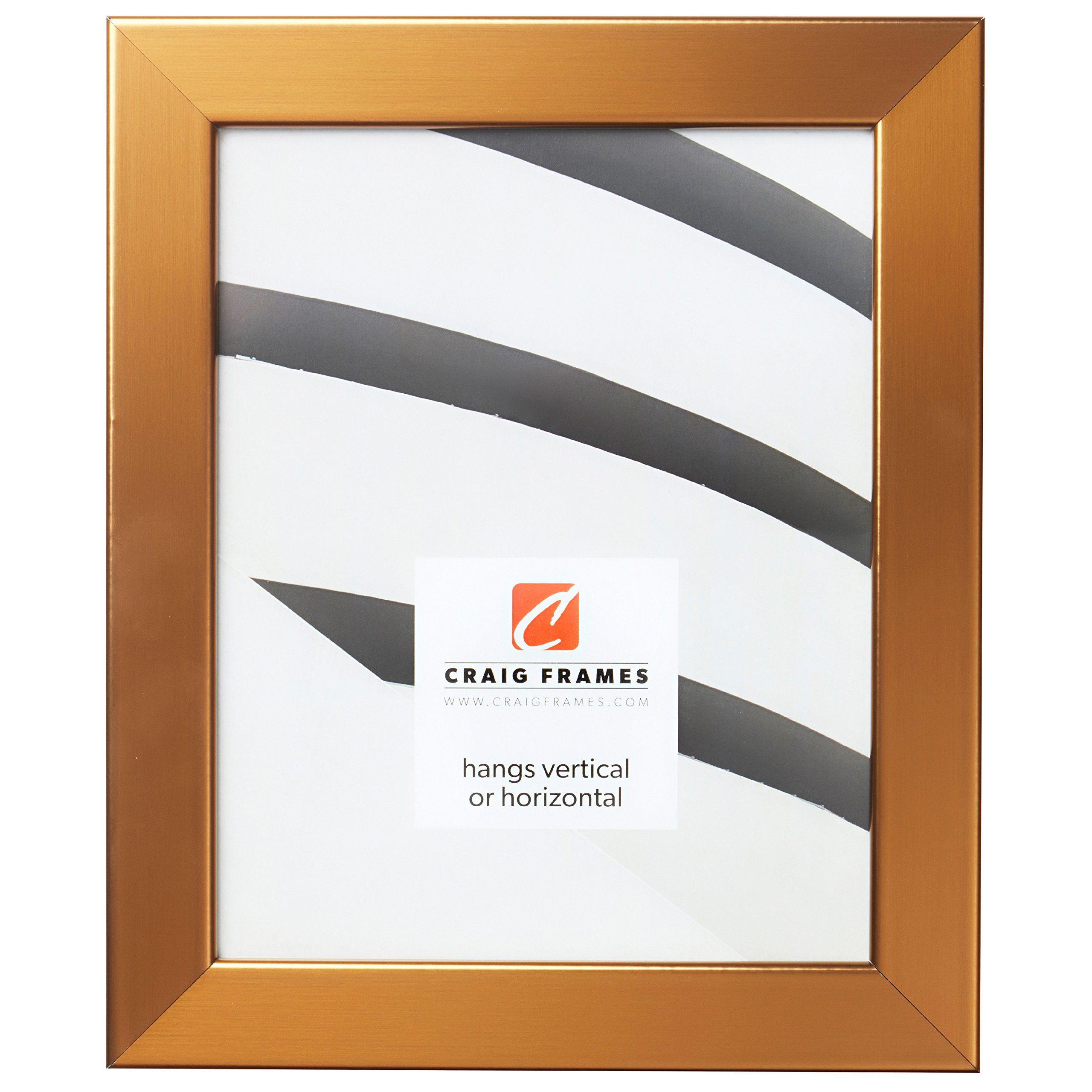 Craig Frames Bauhaus 125 - 19x25 Inch Stainless Brass Picture Frame for Home & Office Decor