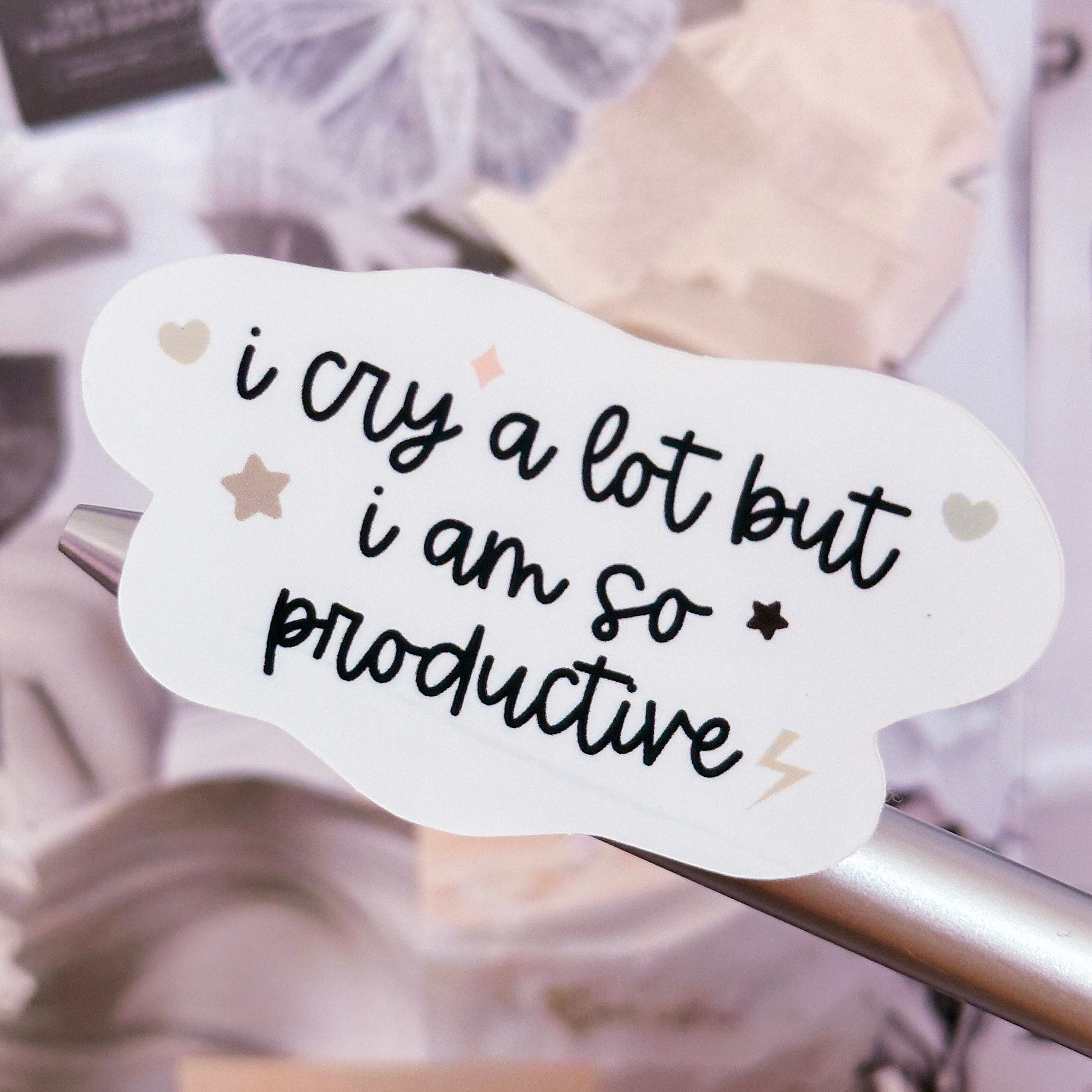 Waterproof Sticker - TTPD I Cry a Lot - Durable Vinyl Decal for Laptops, Water Bottles & DIY Crafts - Perfect for Home Decor, Office & Personal Accessories