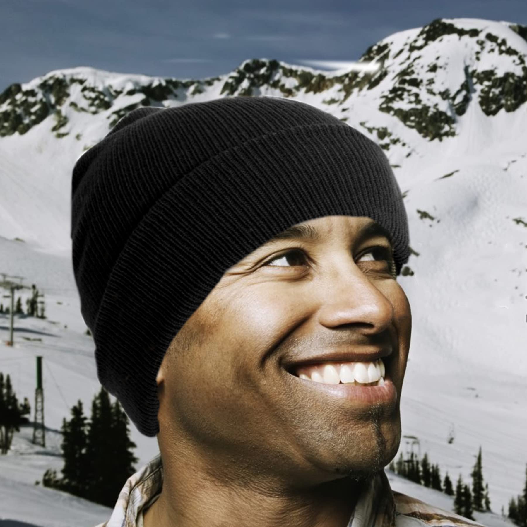 NPQQUAN Unisex Beanie Hats for Men & Women - Soft Winter Knit Beanie Cap with Fleece Lining - Warm Skull Cap for Cold Weather, Outdoor Activities, Skiing & Snowboarding