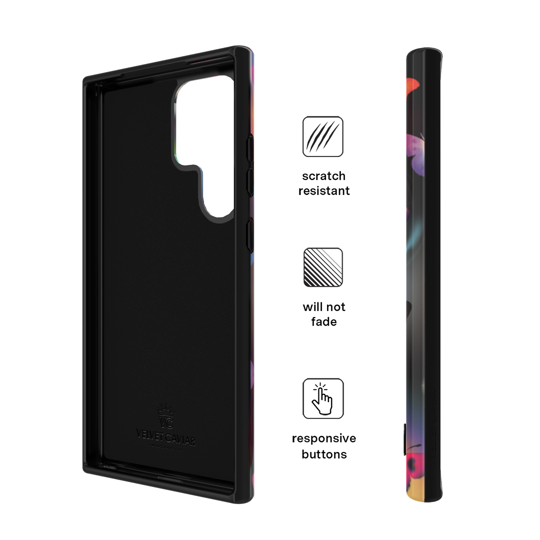 Aurora Butterfly Samsung Phone Case - Elegant Floral Design Protective Cover for Samsung Galaxy Series | Perfect for Daily Use, Travel & Gifting