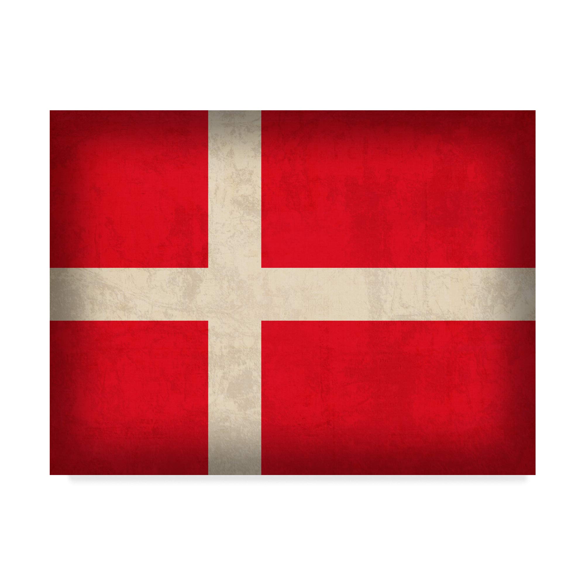 Denmark Distressed Flag Canvas Art Print - Vintage Scandinavian Wall Decor for Home, Office & Gifts - Perfect for Nordic Theme Rooms & Danish Pride Displays